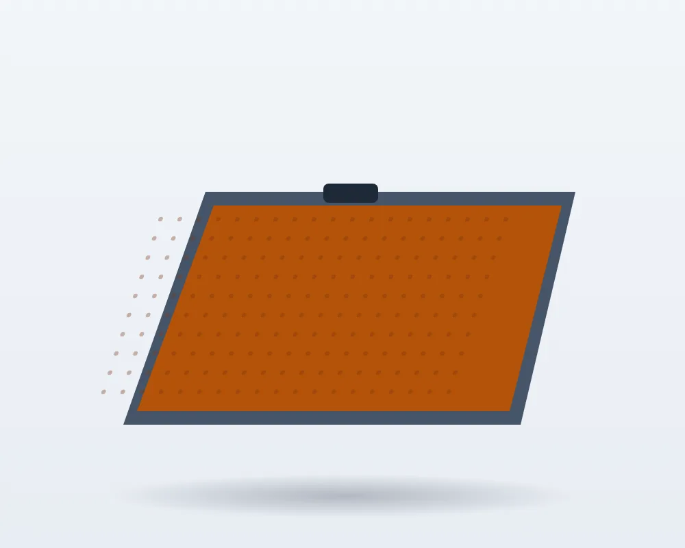 Getextureerde PEI-bouwplaat 257 × 257 mm